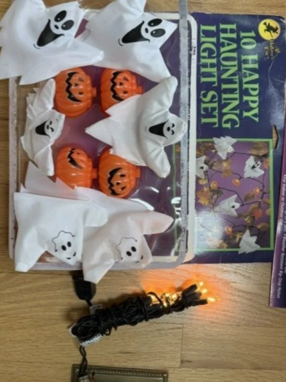 All Hallow's Eve 10 Happy Haunting Light Set - Vintage Halloween Party Decor NEW